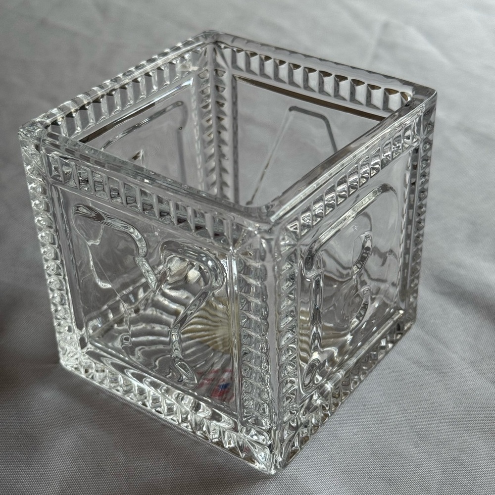 Lead Crystal Baby Block Vase